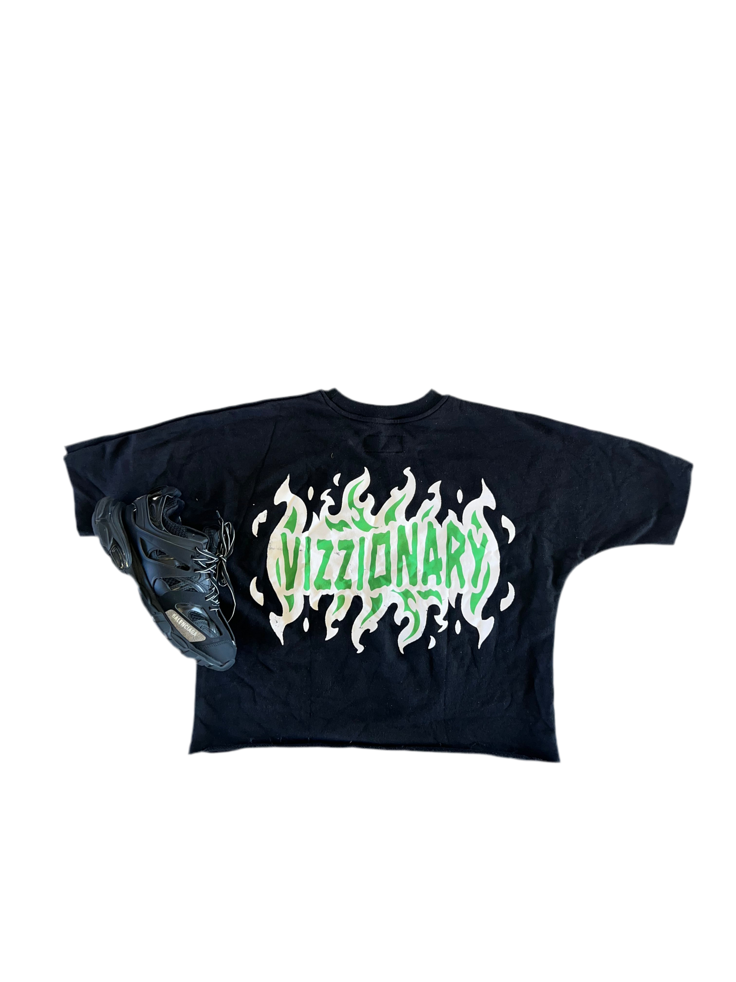 "NEVER GIVE UP "OVERSIZE TEE