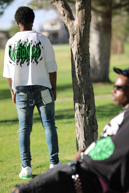 "NEVER GIVE UP "OVERSIZE TEE